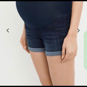 Maternity jean shorts